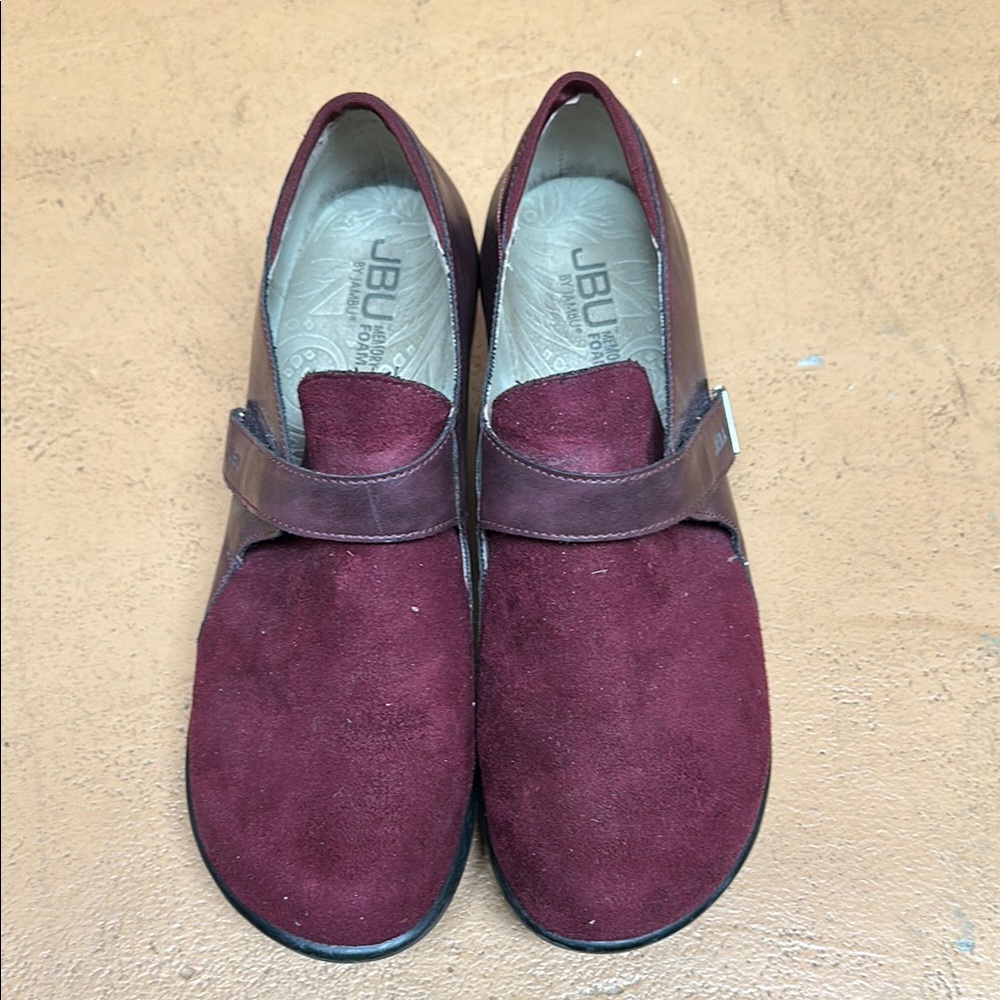 JBU Maroon Suede Slip-On Shoes